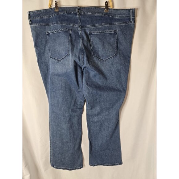 Old Navy women’s Dark Wash Mid-rise Kicker Bootcut Jeans- Size 26-Plus Size- NWT - Picture 8 of 8